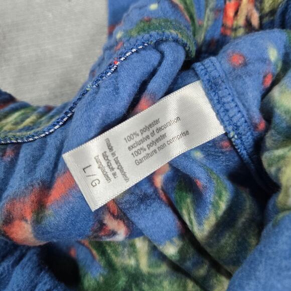 Tommy Bahama Men LG Santa Tropical Palm Tree Fleece Pajama Pants Gift Beach EUC - Picture 6 of 7